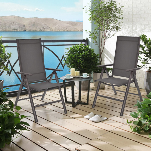 Costway 26953718 2 Pieces Patio Folding Dining Cha...