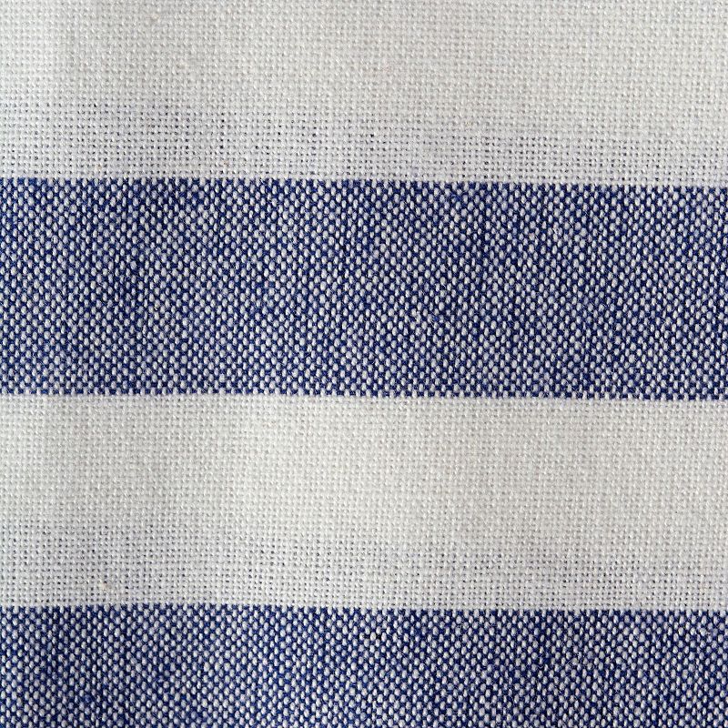 59 Blue and White Striped Rectangular Turkish Towel