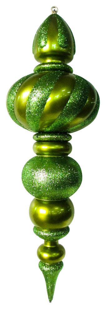 38.5 quotLime Green Oversized Shatterproof Finial   Contemporary   Christmas Ornaments   by Queens of Christmas  Houzz