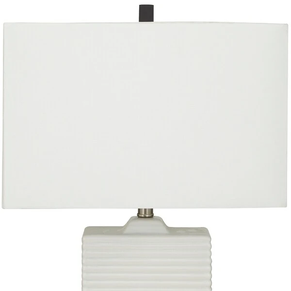 White Ceramic Modern Table Lamp - 12 x 12 x 20