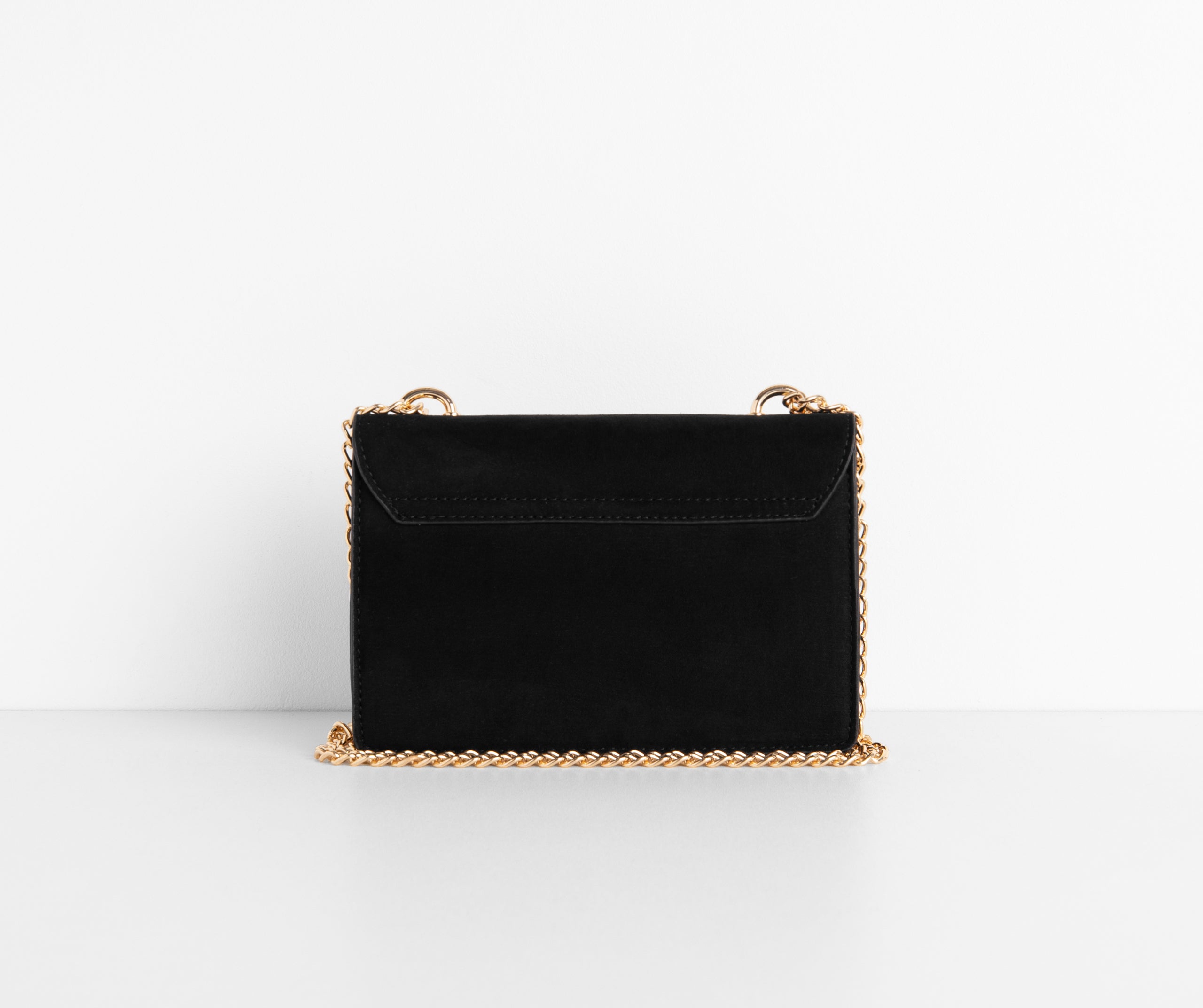 Faux Suede Envelope Cross-Body Purse