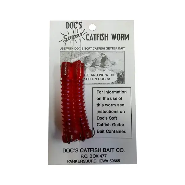 Doc's Catfish Bait Red Super Worms