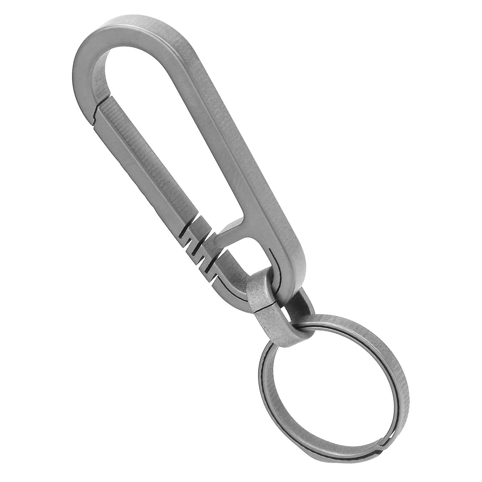 Titanium Alloy Keychain Key Holder Quick Release Key Chain Ring Buckle Hanging Carabinergray