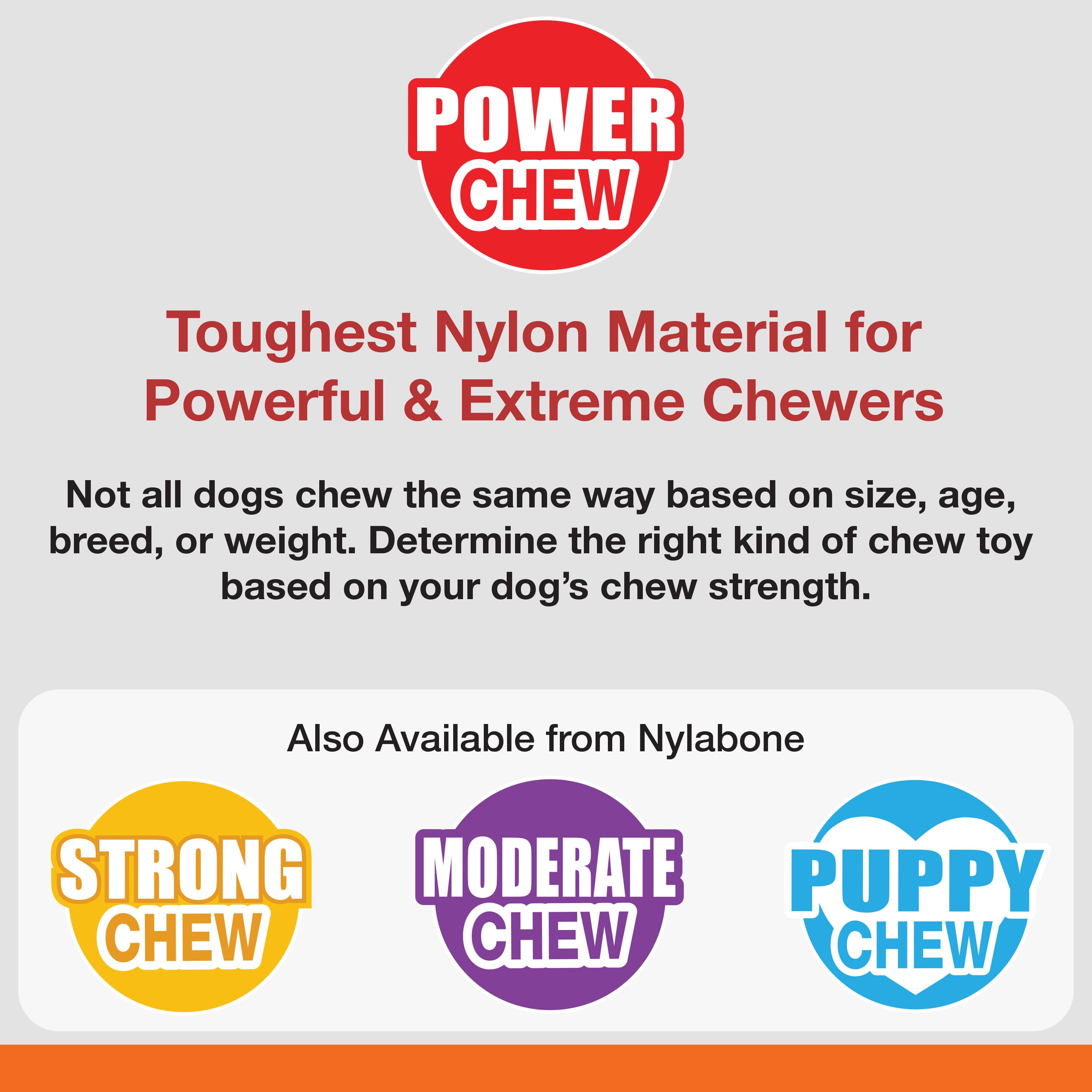 Nylabone Barbell Power Chew Durable Dog Toy - Up to 50 lbs.