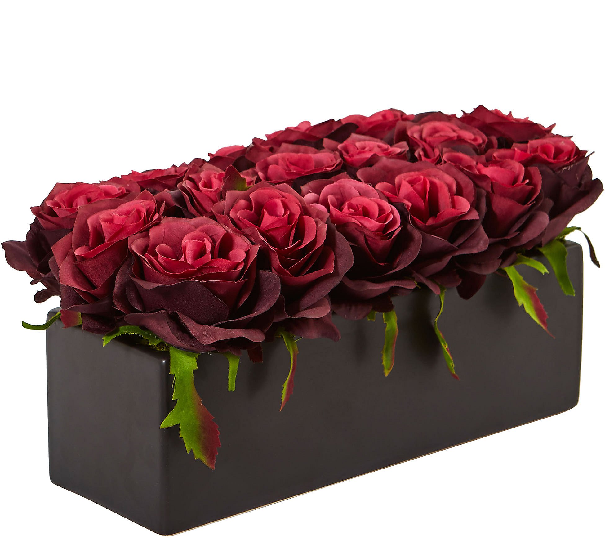 Roses in Rectangular Planter by Nearly Natural