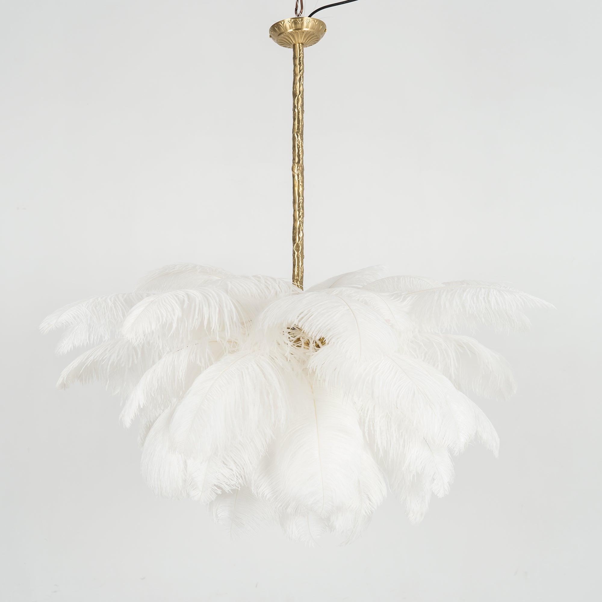 Ostrich Feather Chandelier