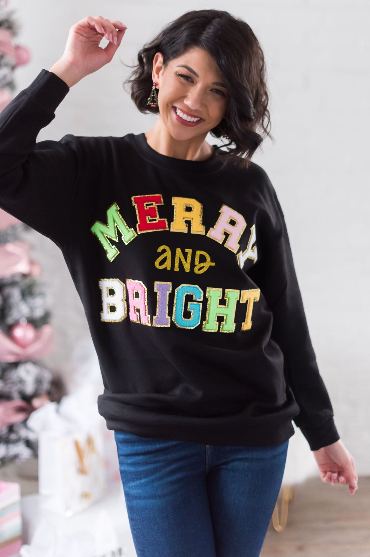 All Is Merry & Bright Modest Sweatshirt