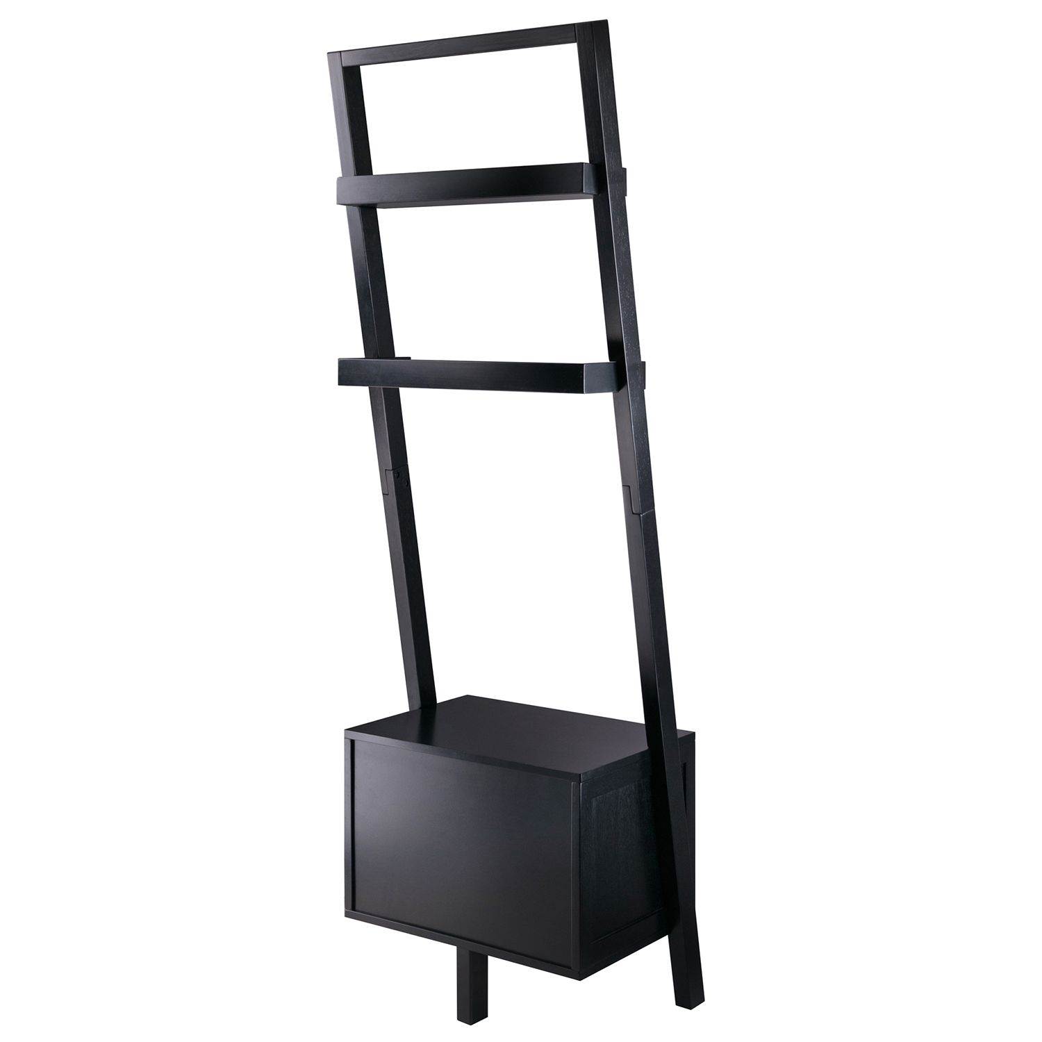 Winsome Bellamy Leaning Shelf with Storage