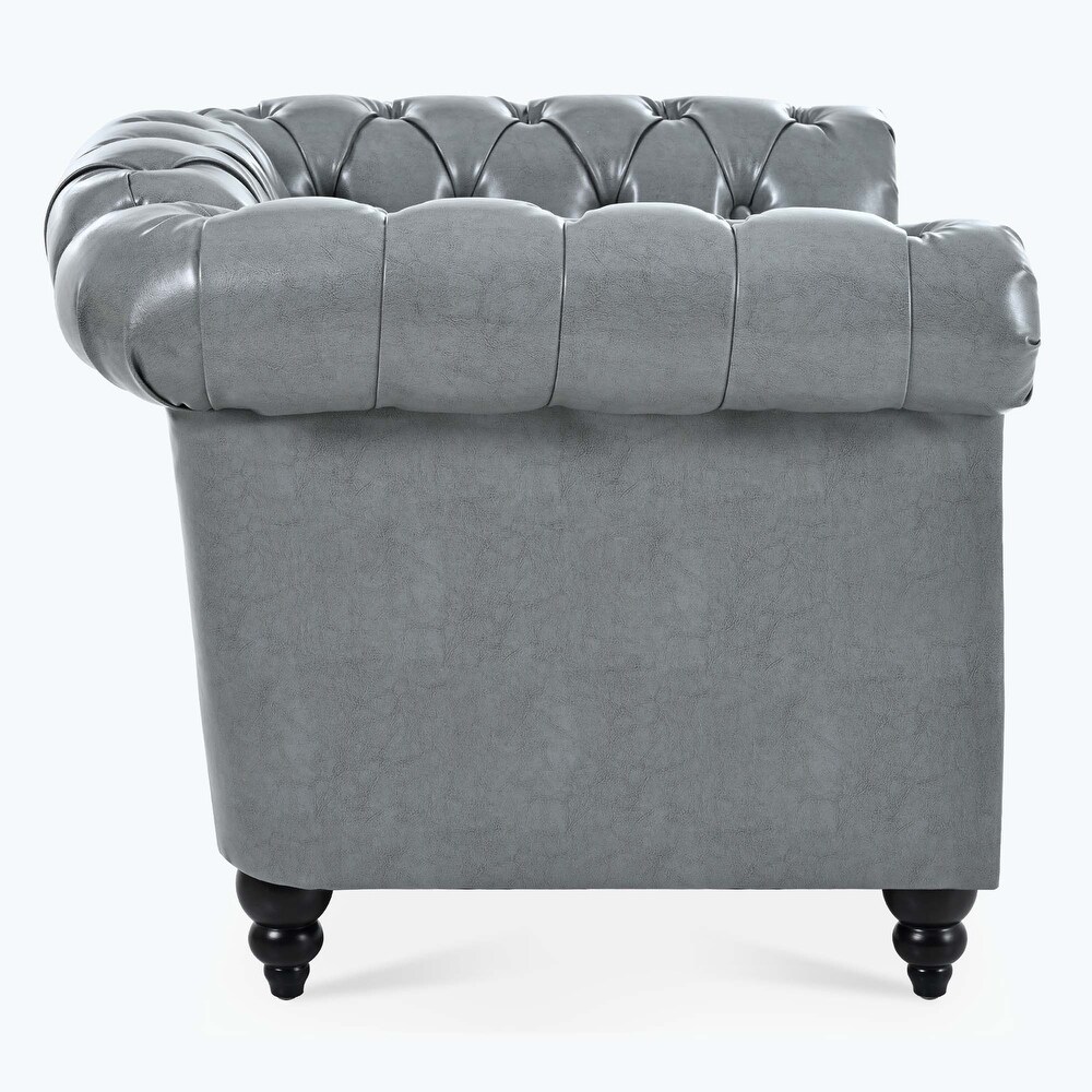 Comfortable Sofa For Living Room with tight pleated rolled arms