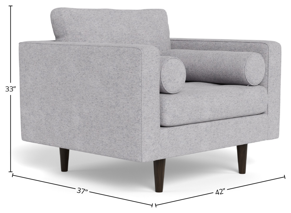 Ladybird Arm Chair  Travis Pewter   Midcentury   Armchairs And Accent Chairs   by Couch Potatoes  Houzz