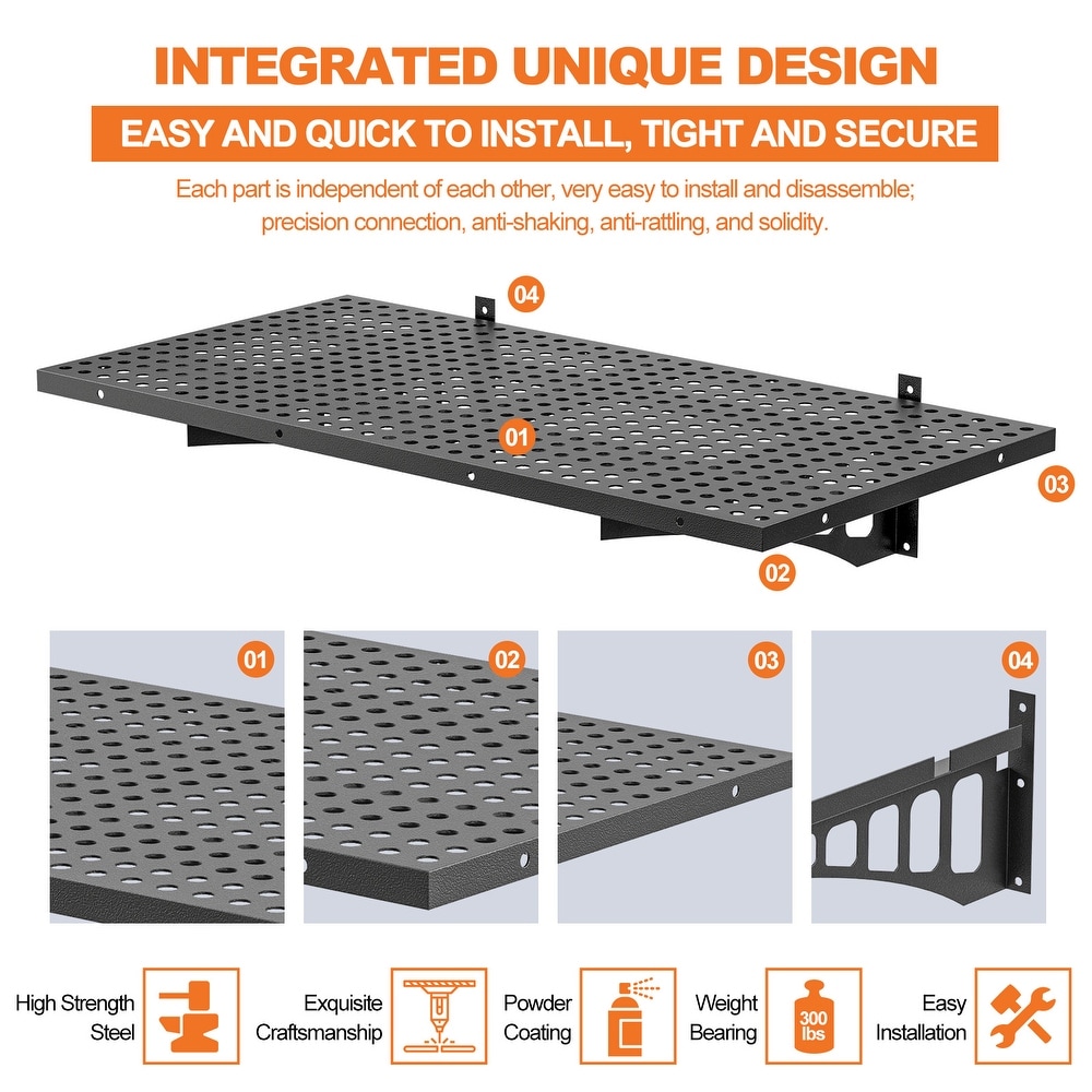 DoCred Floating Ledge Shelf  Heavy Duty Sturdy Wall Shelves Wall