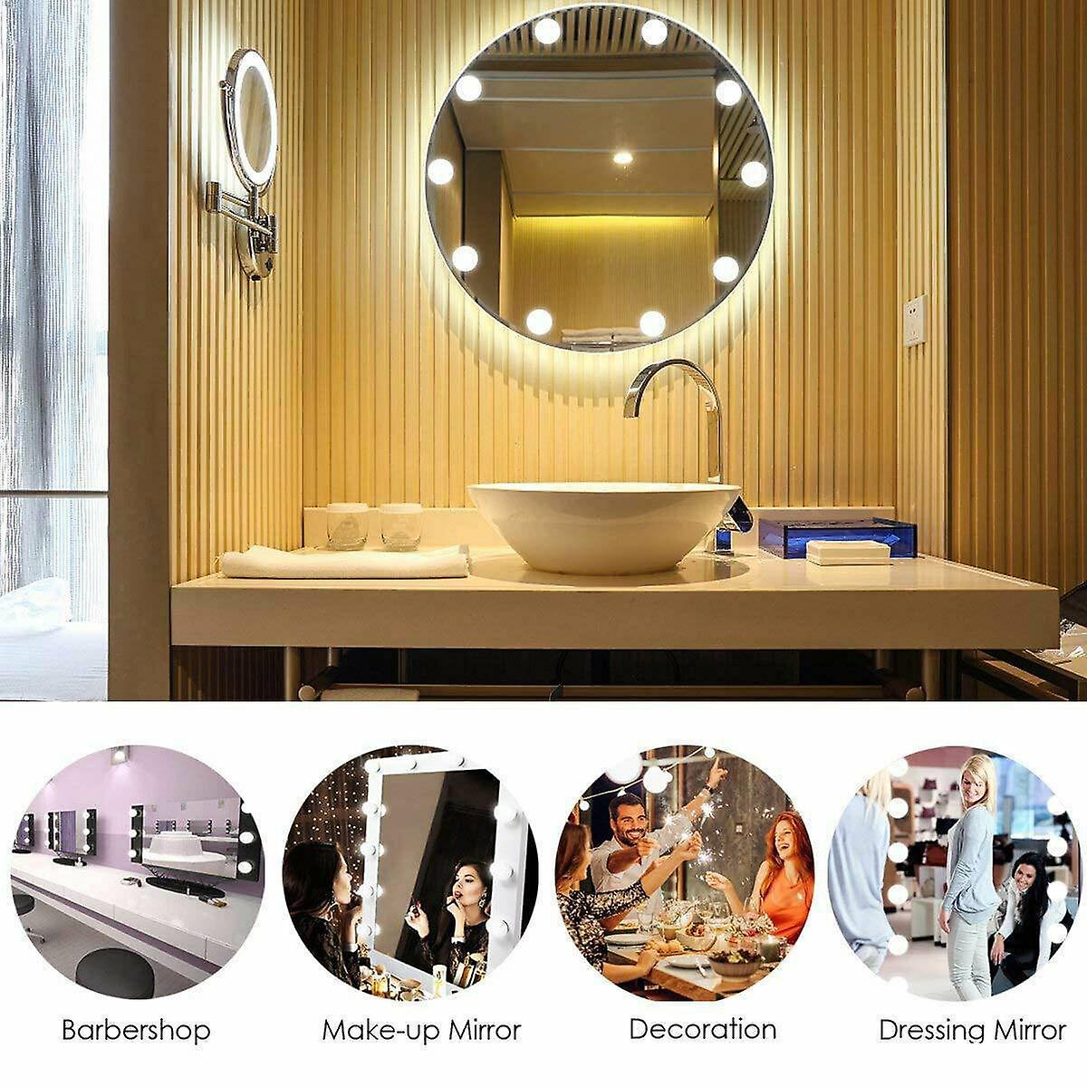 10 Bulbs hollywood style dimmable lamp vanity light led make up mirror lights