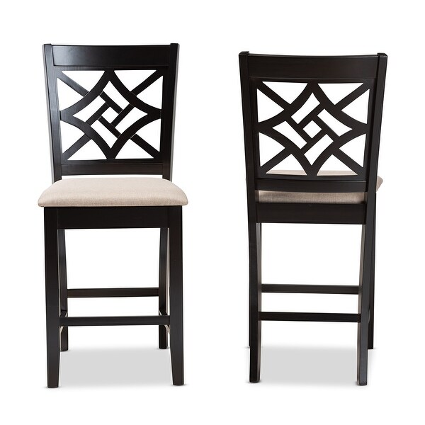 Nicolette Modern and Contemporary Transitional 2-PC Counter Stool Set