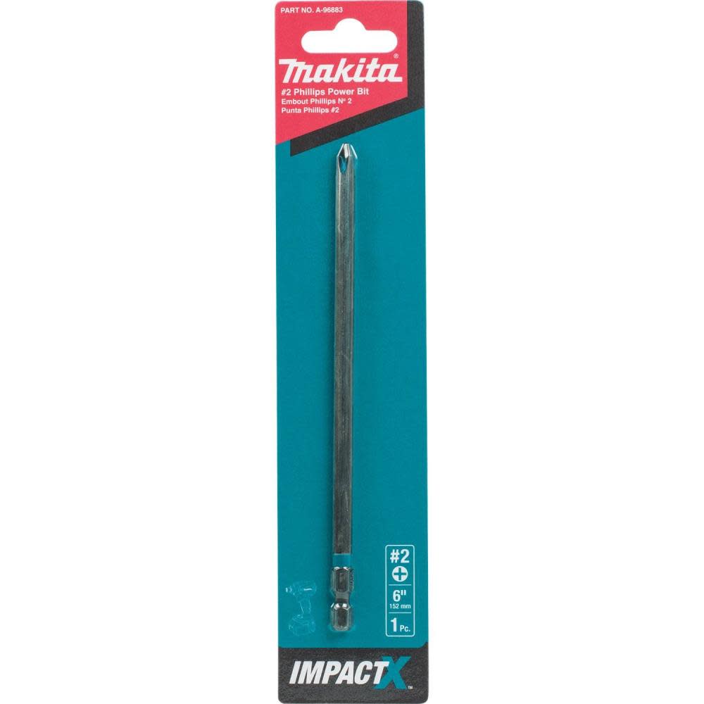 Impact X  #2 Phillips 6″ Power Bit