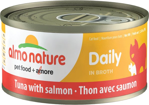 Almo Nature Daily Tuna with Salmon in Broth Grain-Free Canned Cat Food