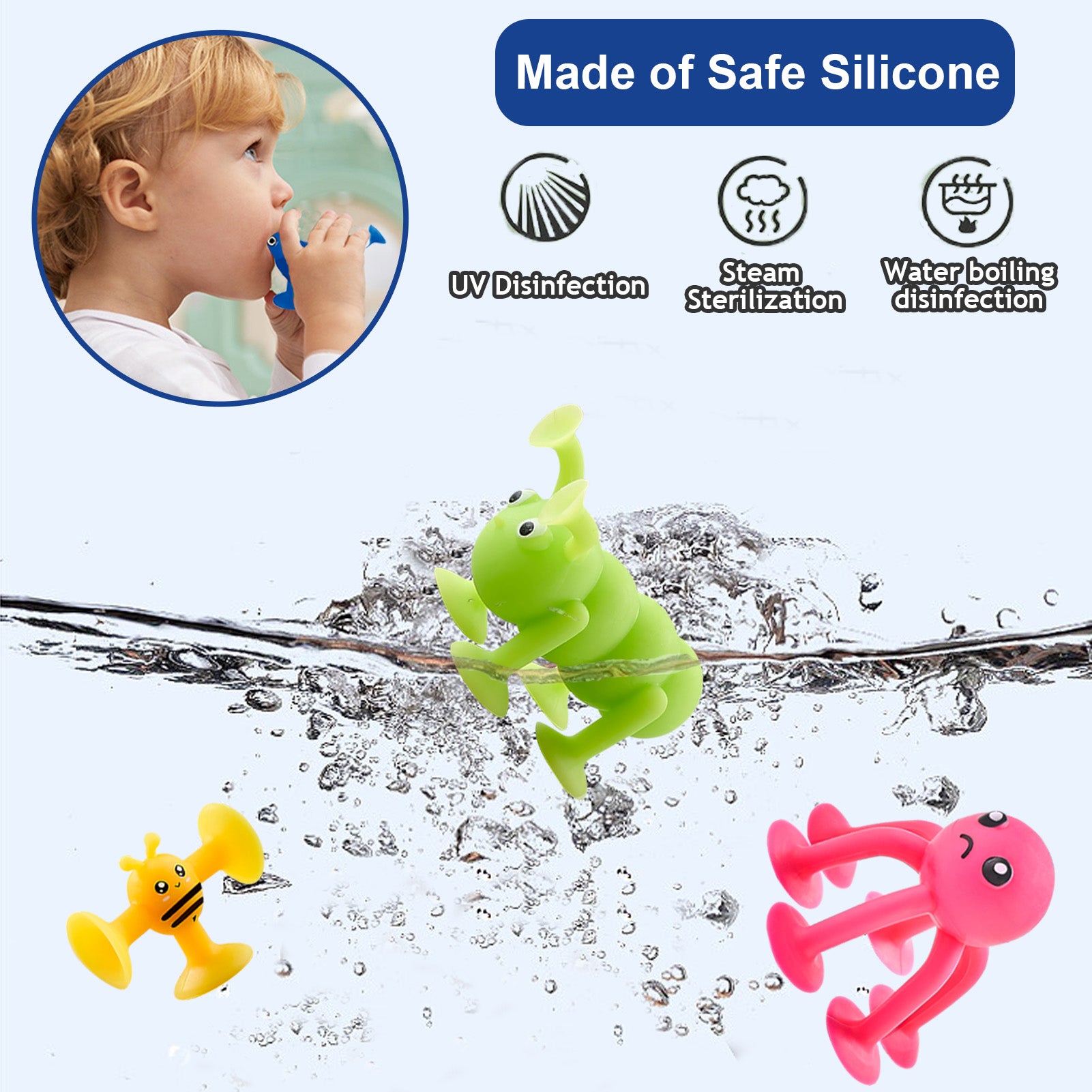 Suction Toys for Baby，Bath Toys for Kids Ages 4-8，40 Pieces Toddler Stress Release Sensory Toys，Silicone Suction Cup Animal with Dinosaur Eggshell Storage，Educational Gift for Boys Girls Age 3+