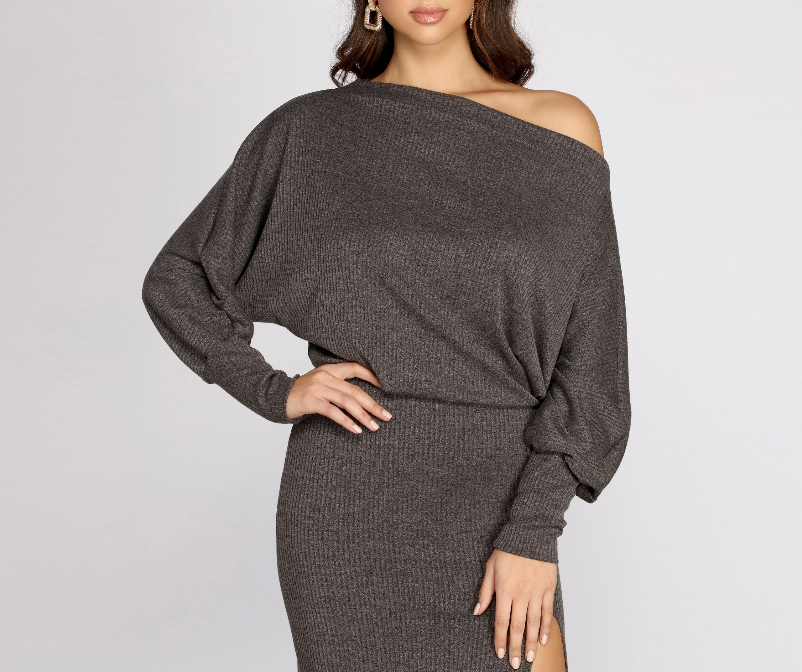 Warming Sign Midi Sweater Dress