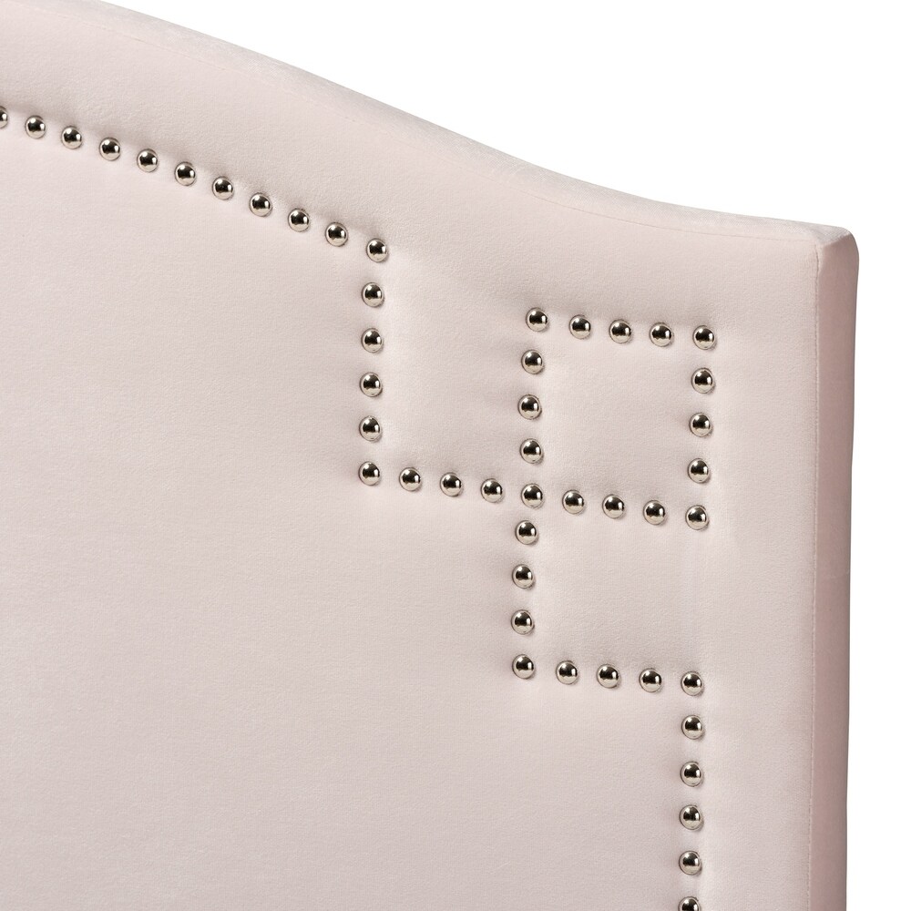 Copper Grove Oleshky Velvet Fabric Headboard