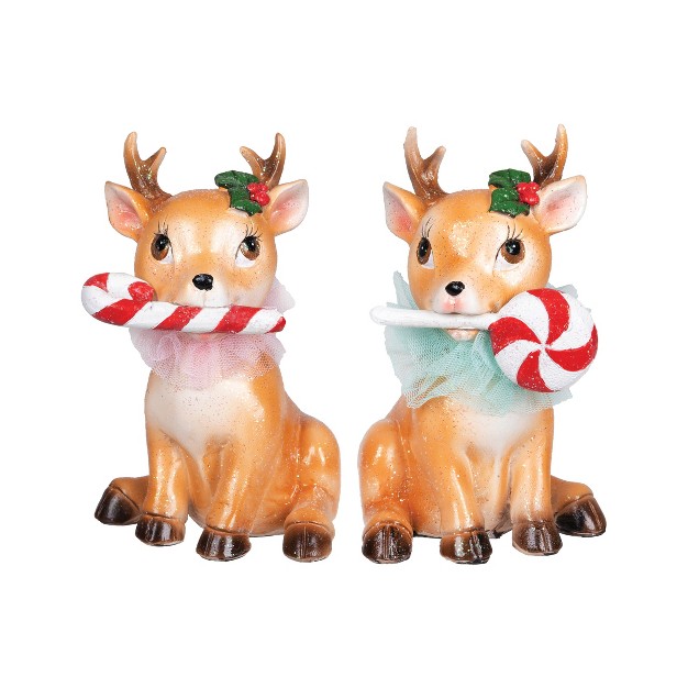 Gallerie Ii Baby Reindeer Figurine Set Of 2