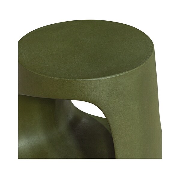 Aurelle Home Roscoe Modern Tall Geometric Concrete Stool