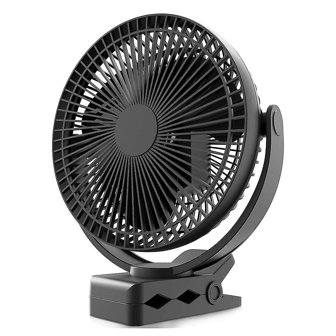 Opolar Portable Fan 10000mah Rechargeable Usb Desk Fan Small Mini Quiet Desktop Fan Compatible Office Home Bedroom，strong Airflow，black