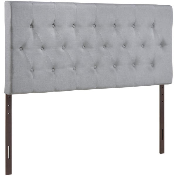 Modway Clique Upholstered Button-tufted Grey Headboard - - 9688219