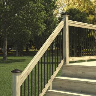 ProWood 4 in. x 4 in. x 4-12 ft. Pressure-Treated Pine Wood Premium Eased Edge Deck Post 217926