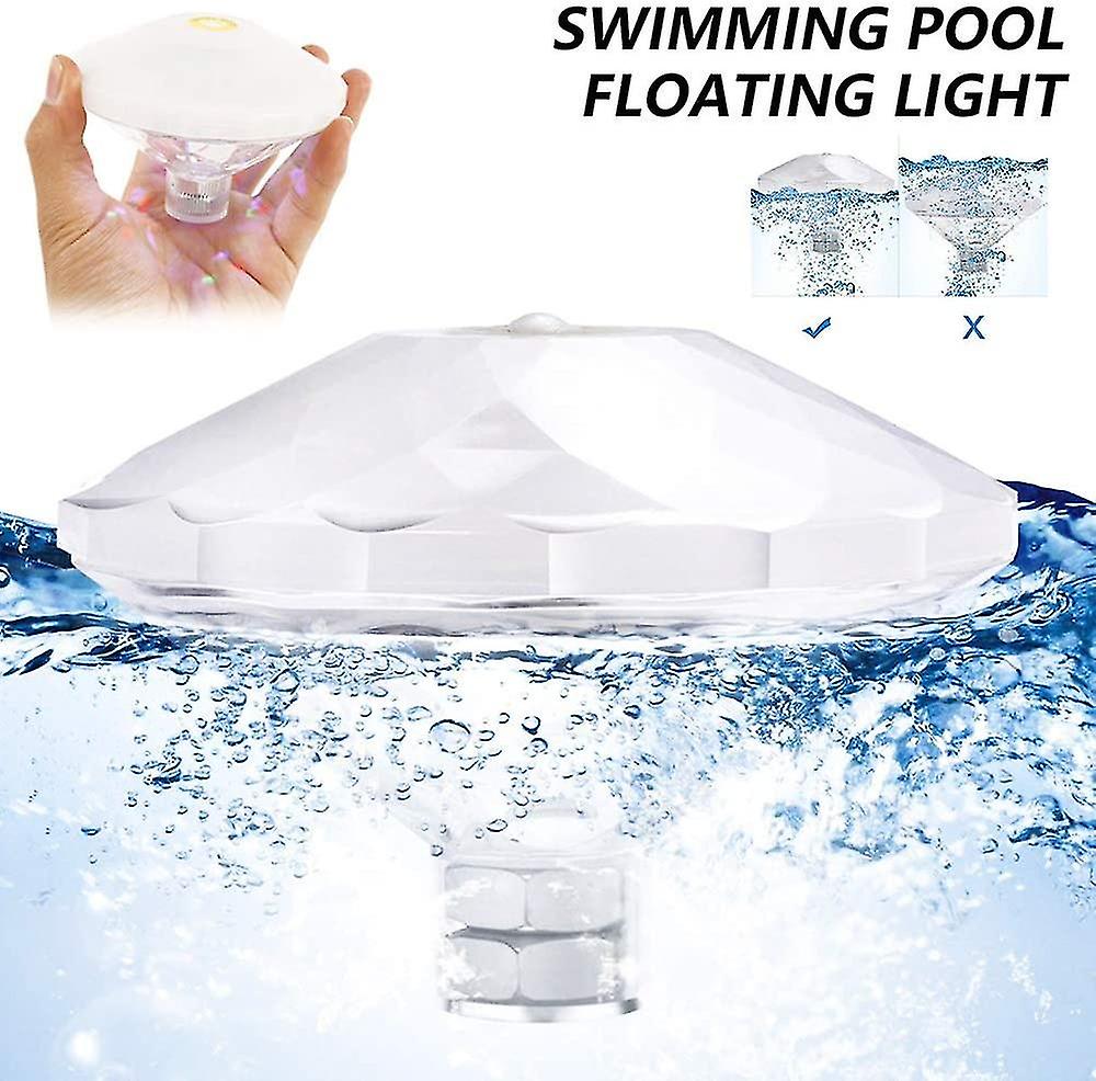 Color Floating Pool Light， Disco Bath Light， Ip68 Submersible Led Light， Led Underwater Light With