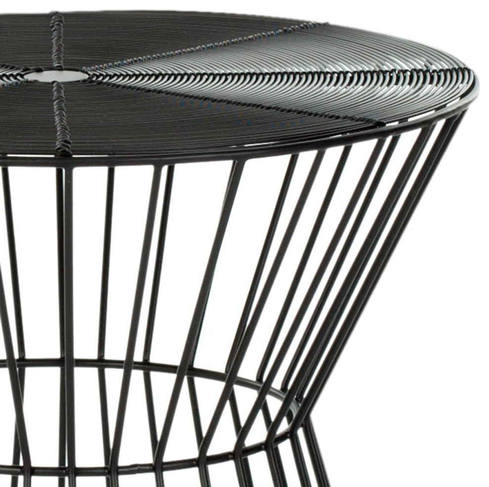 Dala Iron Wire Accent Table Black   Industrial   Side Tables And End Tables   by Virgil Stanis Design  Houzz