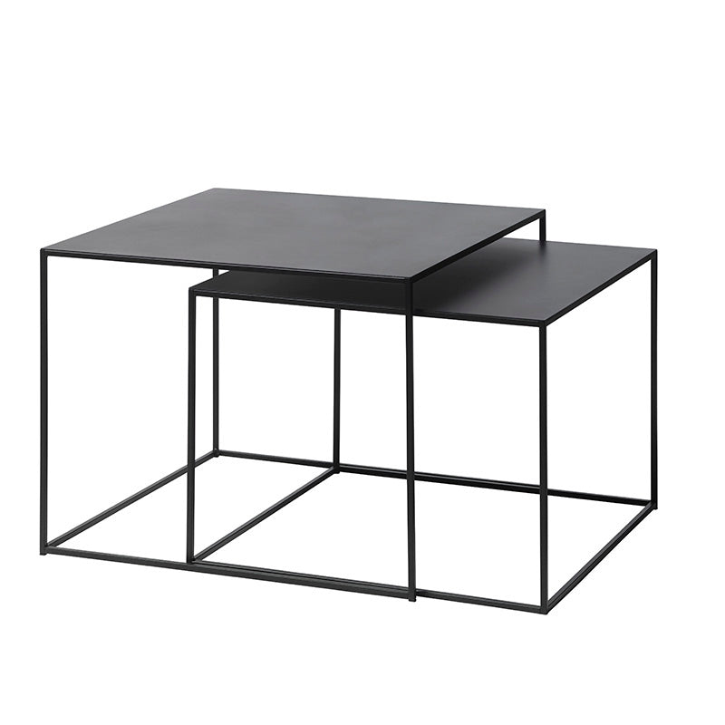 PEBBLE Nest of 2 Tables 65x60cm - Black