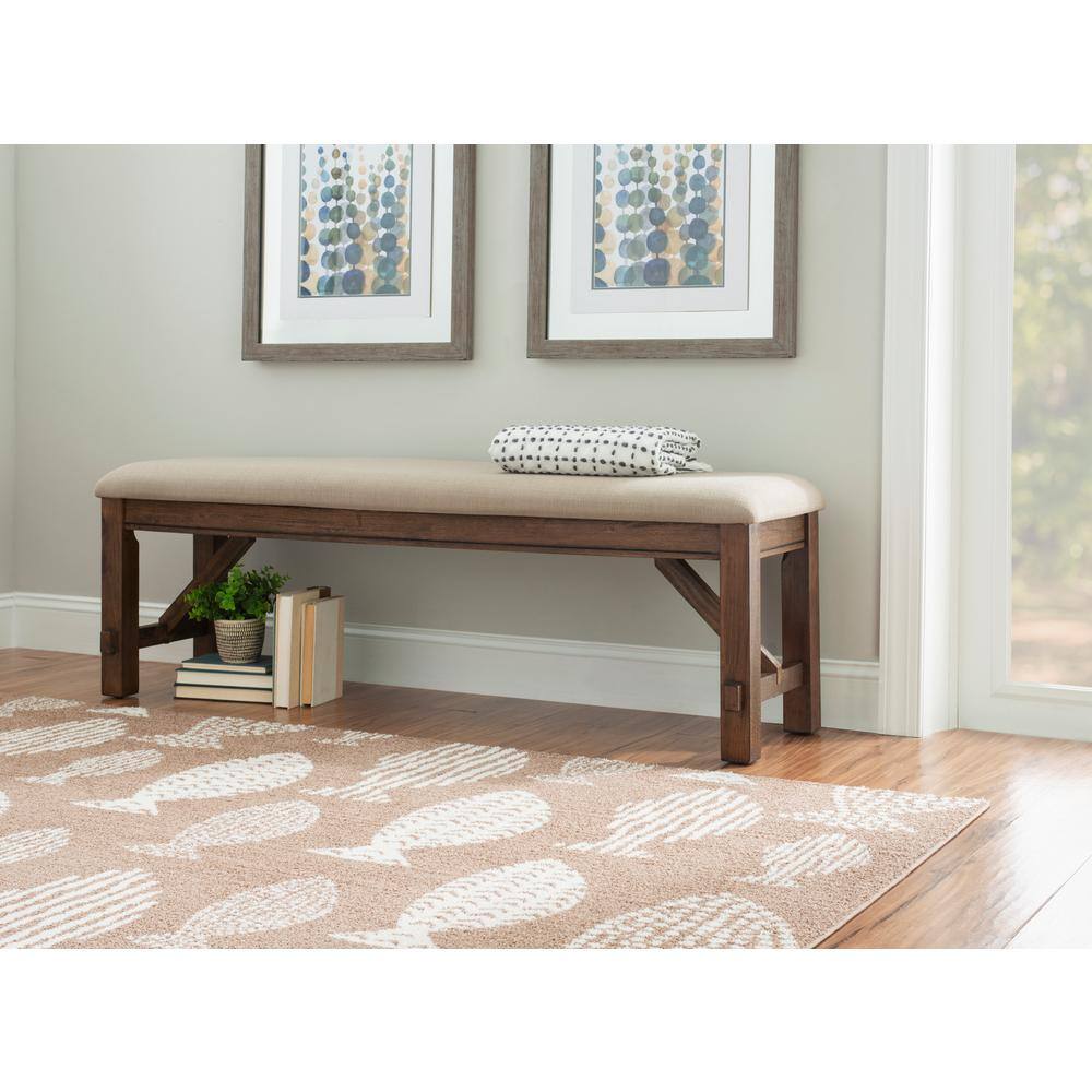 Powell Company Powell Krause Rustic Umber Dining Bench HD1429DB19