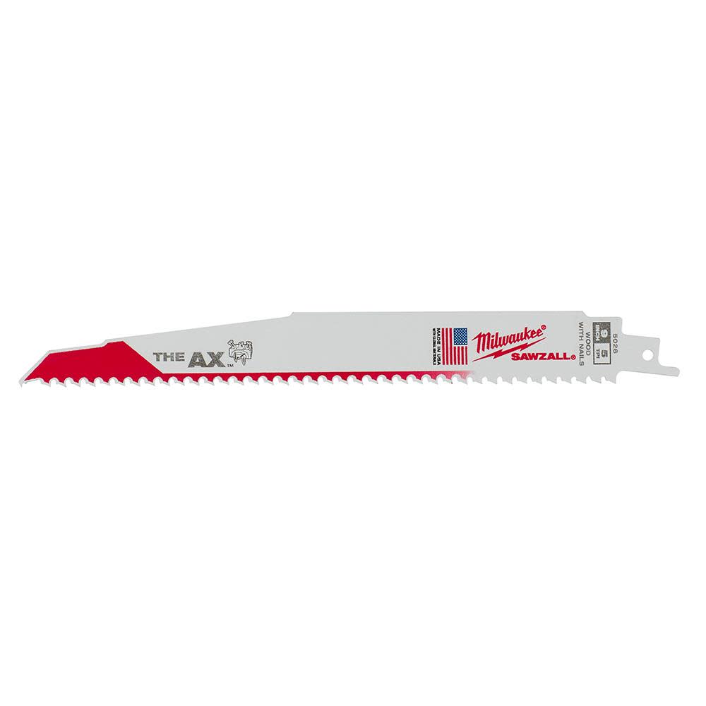 Milwaukee 9 In. 5/8 TPI White Bi-Metal Reciprocating Saw Blade 25Ct 48-00-8026 from Milwaukee