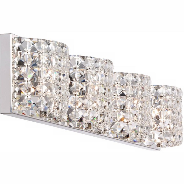 4 light Fixture Clear Crystal For Bedroom Bathroom Vanity Reading Living Room