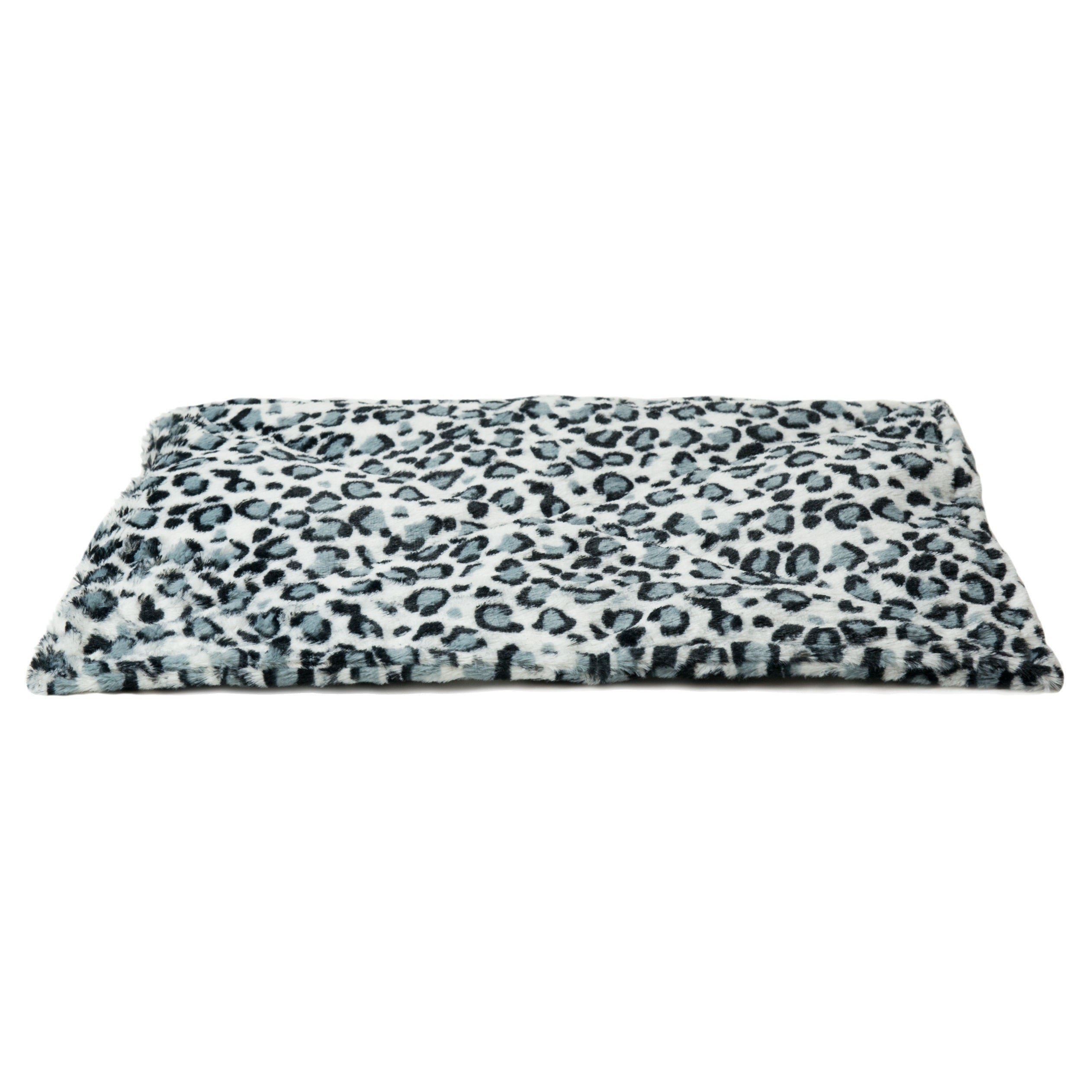 FurHaven | ThermaNAP Faux Fur Self-Warming Pet Bed Mat， Snow Leopard， Small