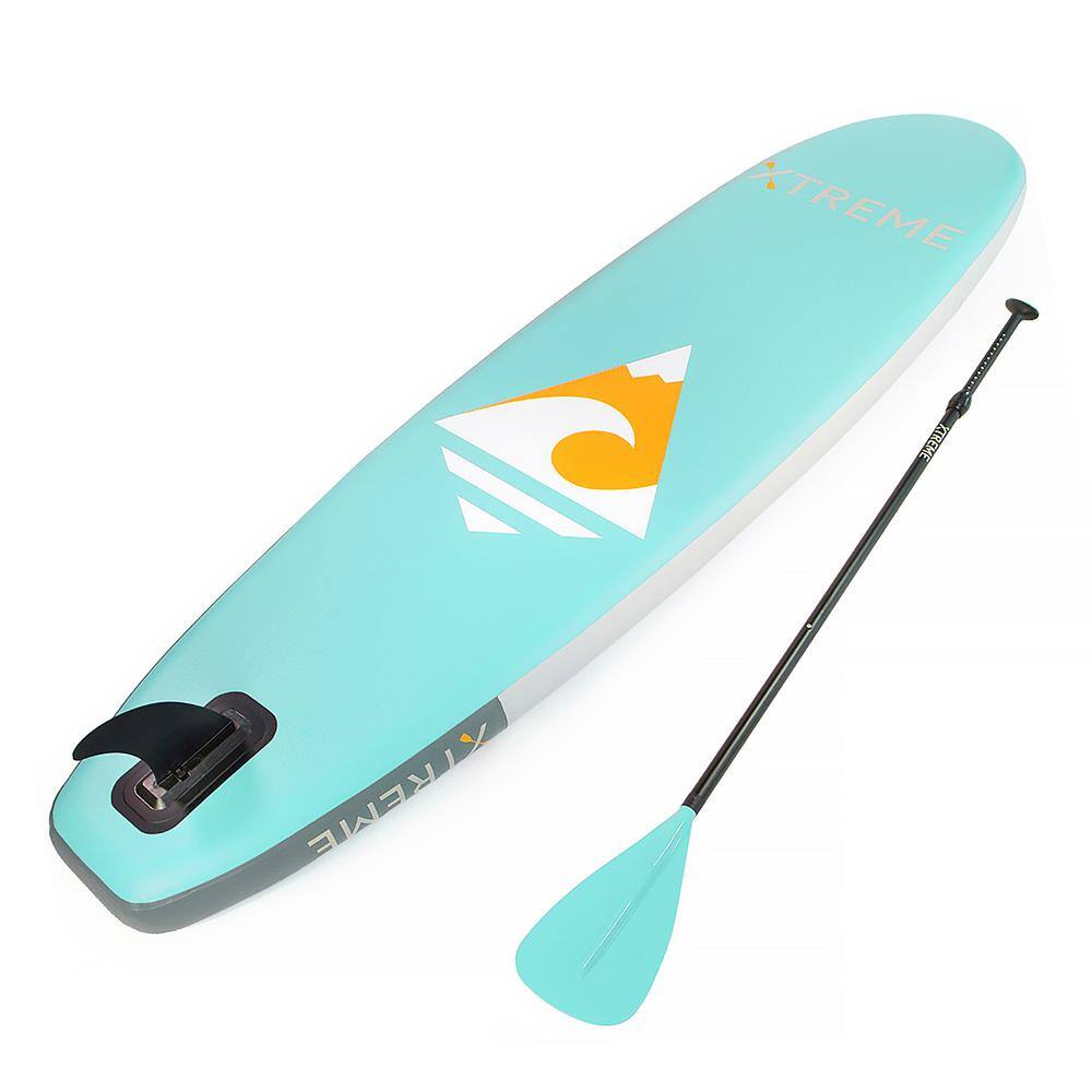 XtremepowerUS Ultimate 10 ft. Aqua PVC Inflatable Stand Up Paddle-Board with SUP Paddle and Essentials 99260-H1