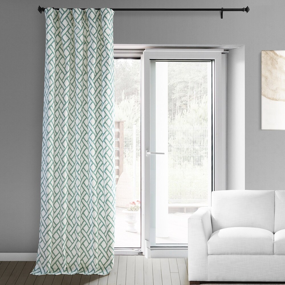 Exclusive Fabrics Garden Path Printed Cotton Curtain (1 Panel)