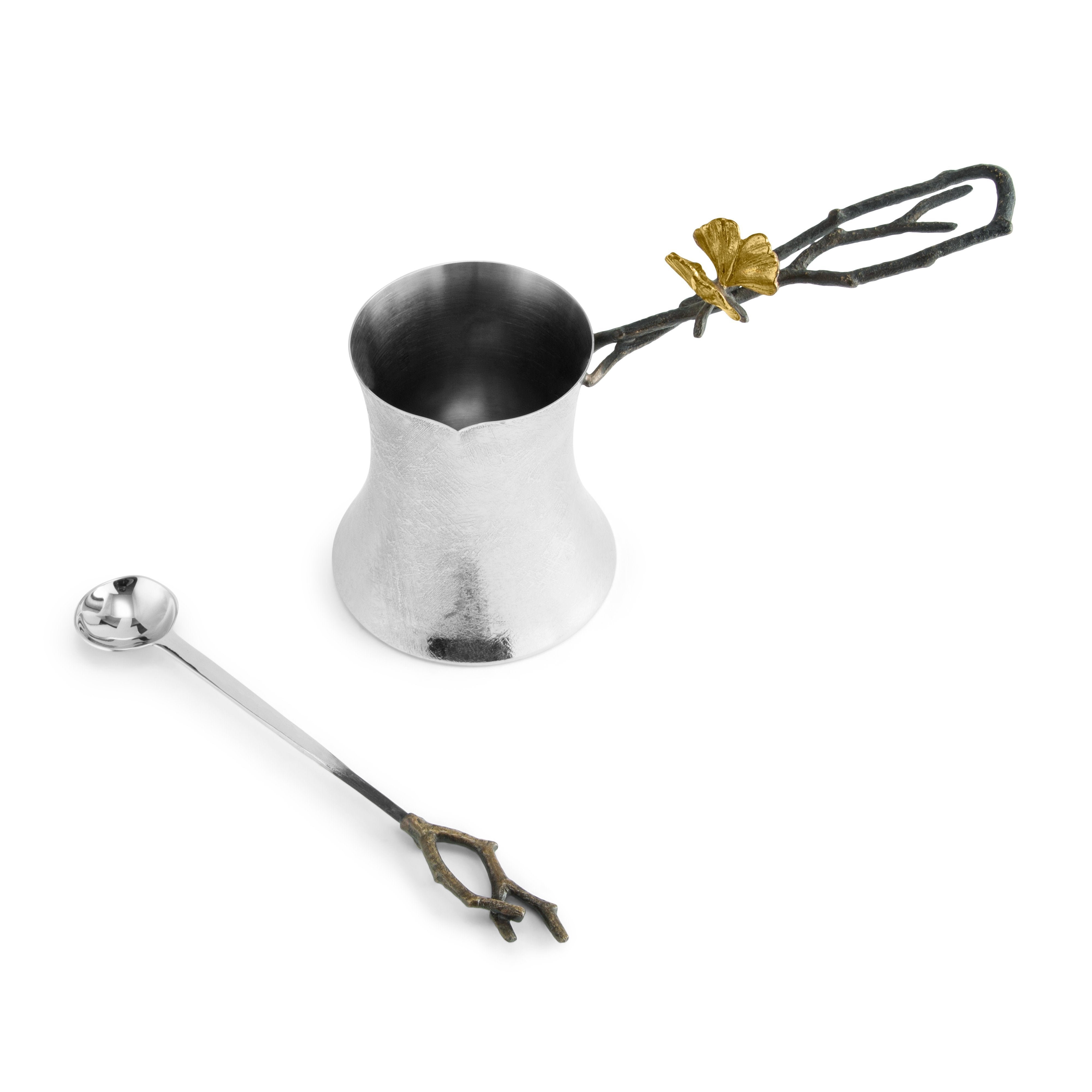 Butterfly Ginkgo Coffee Pot with Spoon