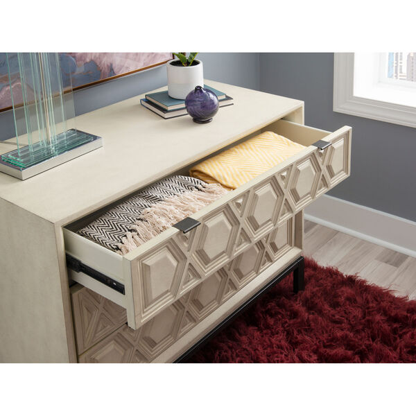 Riley Cream 38-Inch Three Drawer Console