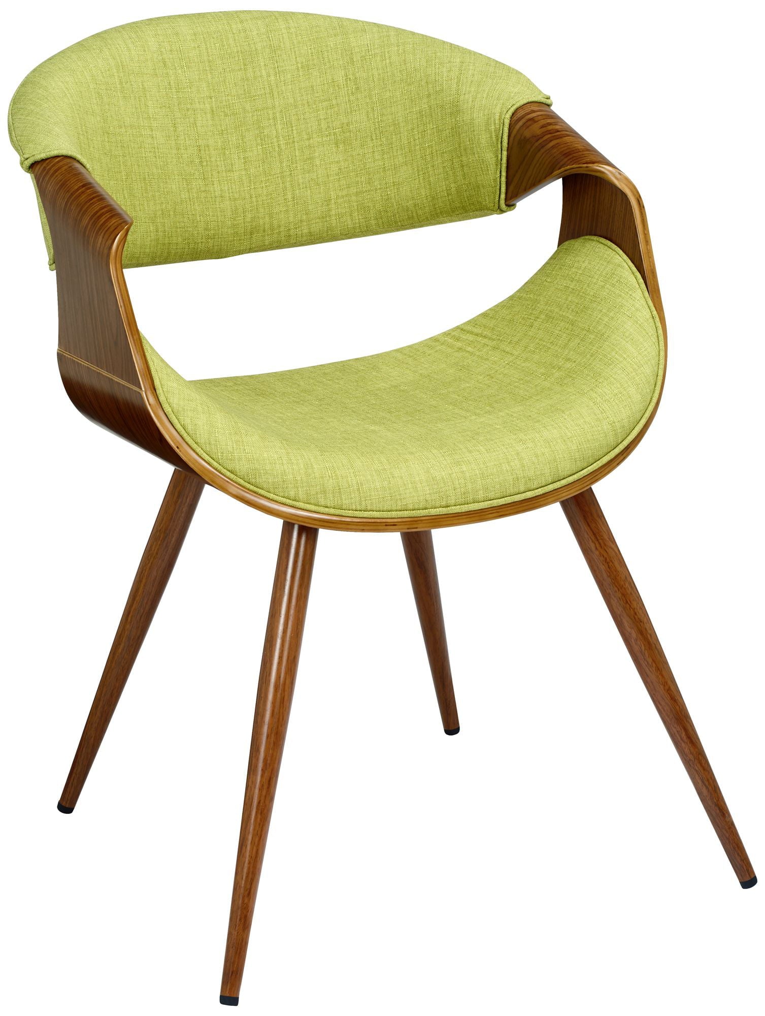 Armen Living Butterfly Green Fabric Side Chair