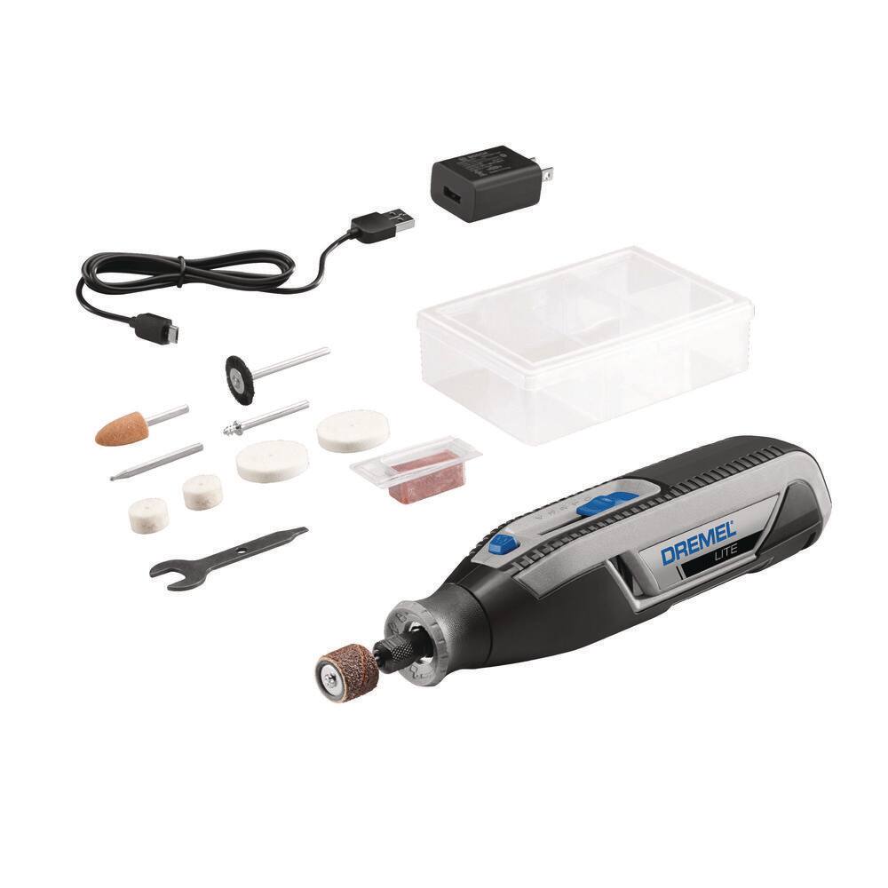 Dremel Lite 7760 4V Variable Speed Lithium Ion Cordless Rotary Tool Kit with 10 Accessories 7760-N10