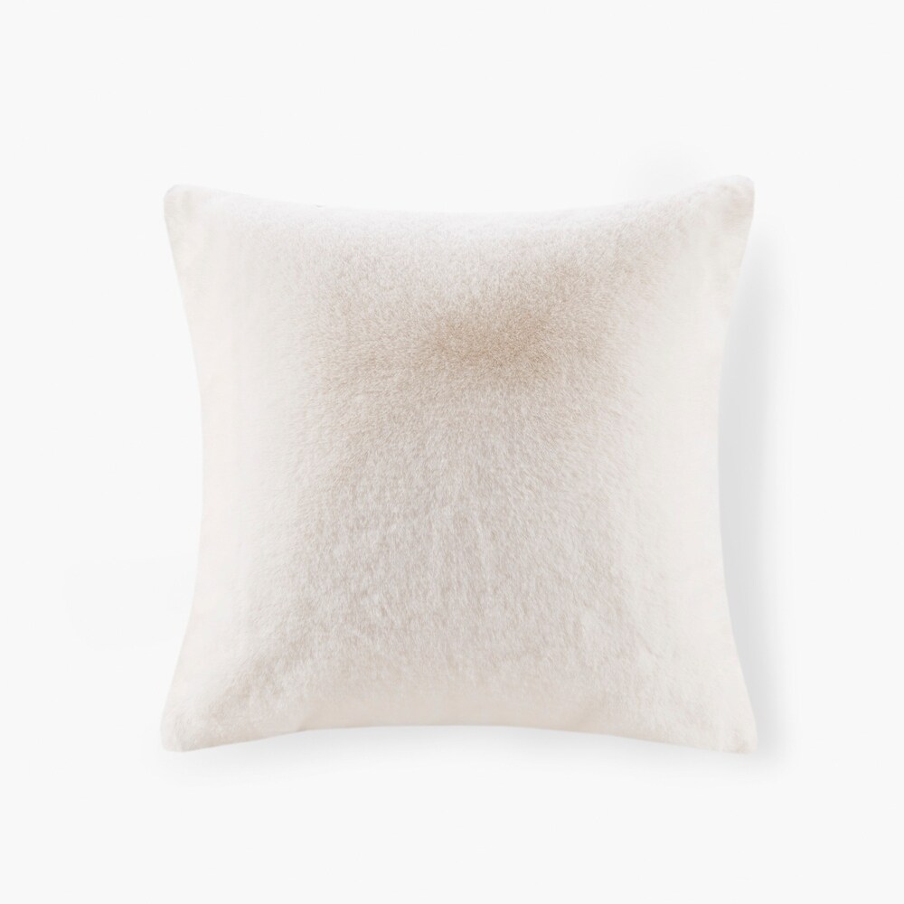 Croscill Sable Solid Faux Fur Square Decor Pillow