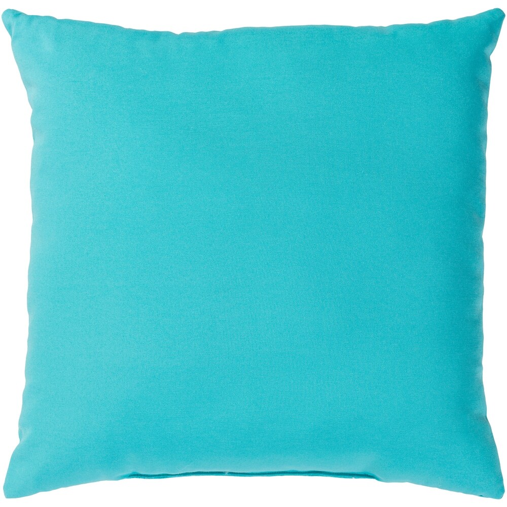 Miguel Aqua Solid Indoor/ Outdoor Throw Pillow (20\