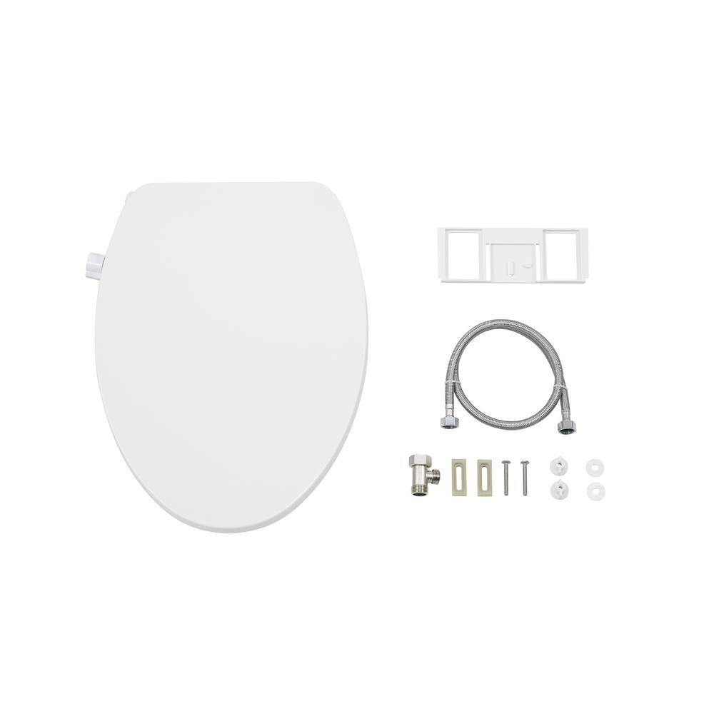 Niagara Hydrotech(TM) Non- Electric Bidet Seat for Elongated Toilet in White WP-EL0621