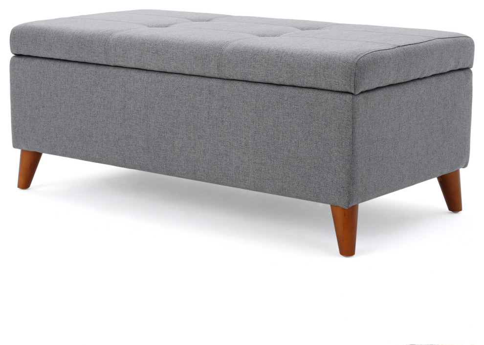 GDF Studio Katherine Tufted Fabric Storage Ottoman   Midcentury   Footstools And Ottomans   by GDFStudio  Houzz