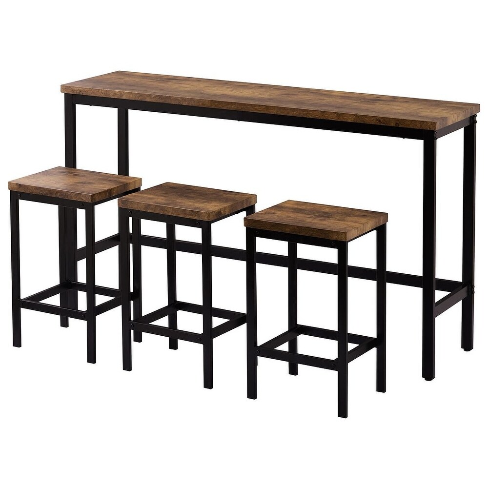 4 Piece Counter Height Dining Table Set   60.2\