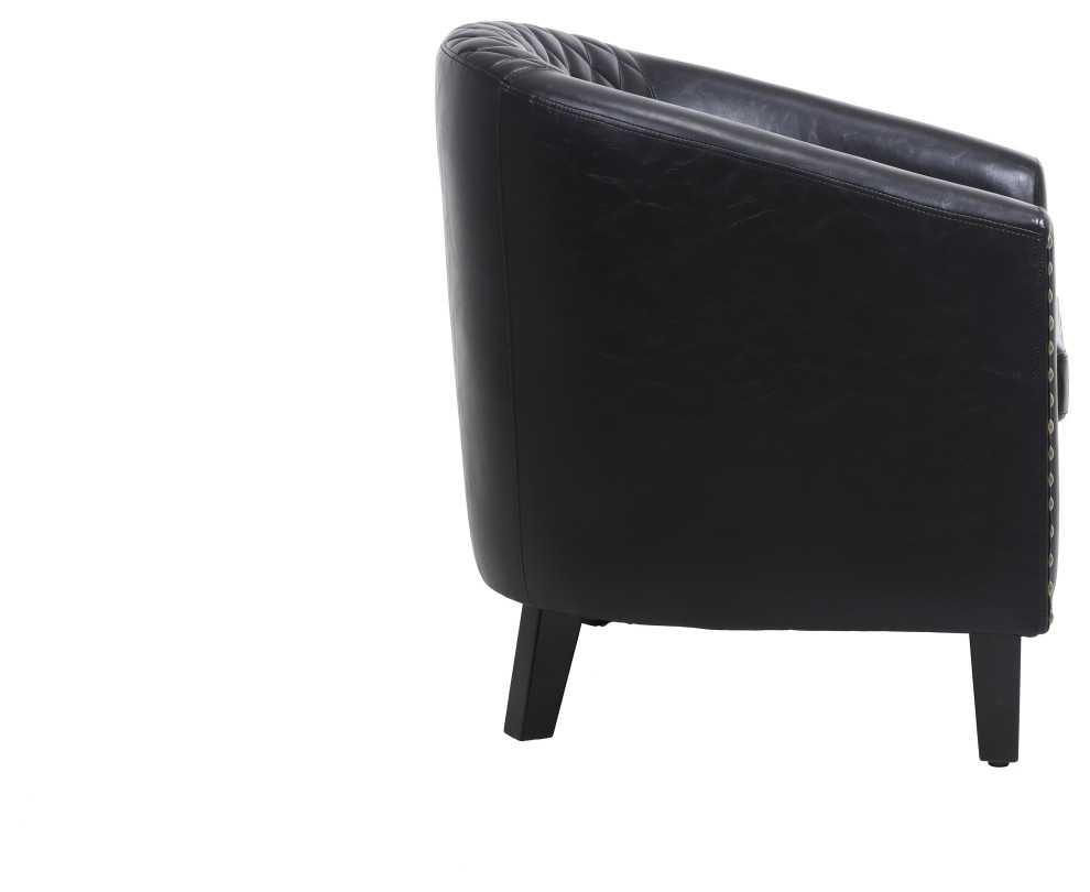 IA7010 Alani Accent Chair  Black   Transitional   Armchairs And Accent Chairs   by IDEAZ International  LLC  Houzz