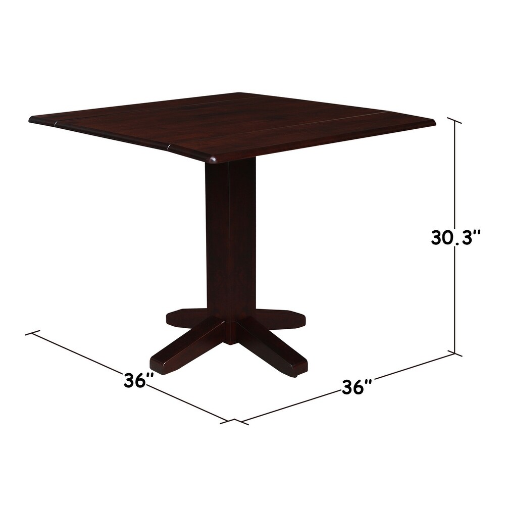 Square Dual Drop Leaf Dining Table