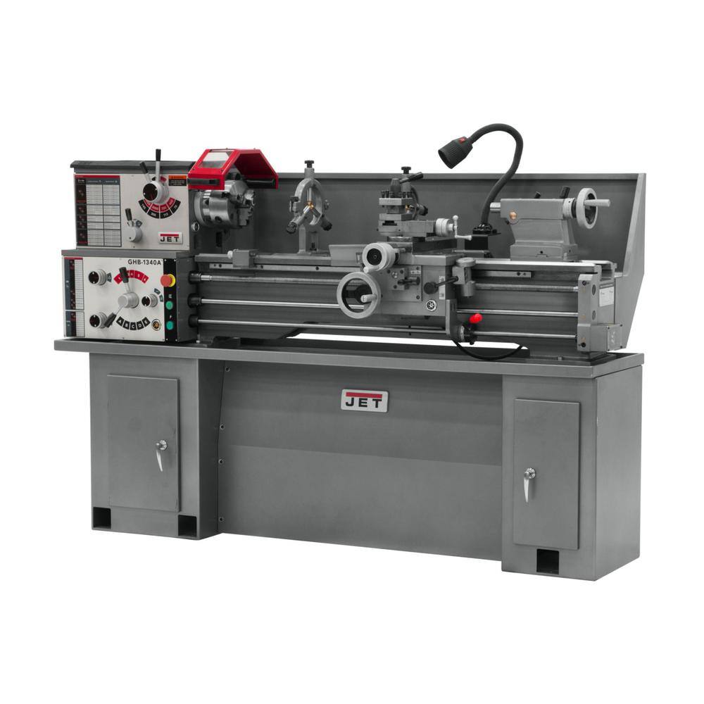 Jet 13 in. x 40 in. Geared Head Metalworking Bench Lathe without Stand 2 HP 230-Volt 1PH GHB-1340A 321357A