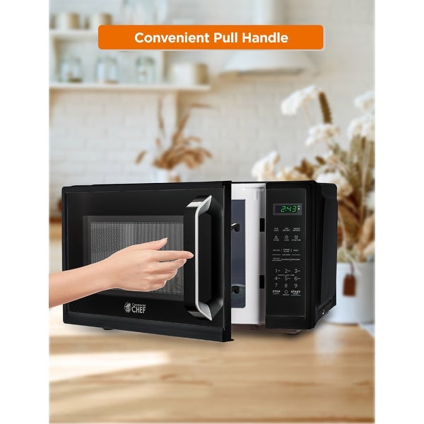 0.9 Cu.Ft Countertop Microwave Oven-Black