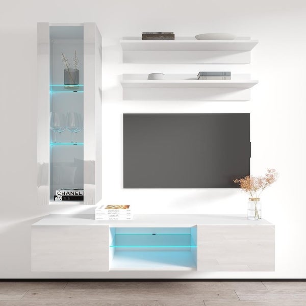 Fly H2 33TV Wall Mounted Floating Modern Entertainment Center